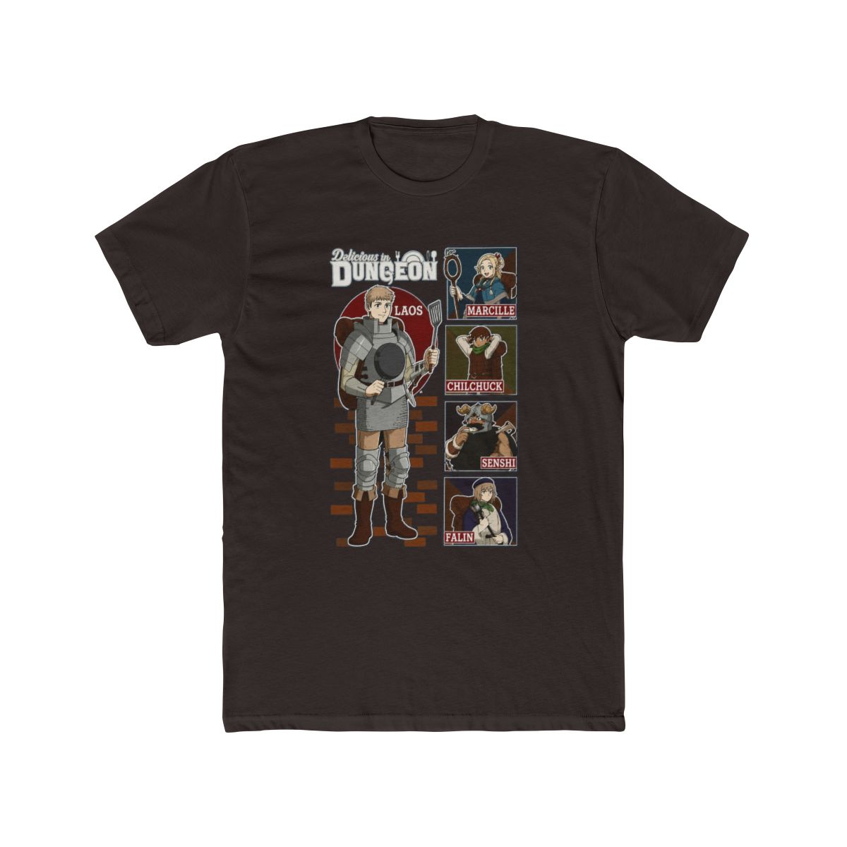 Delicious in Dungeon Character Portraits T Shirt - alternate angle 2, merchandise