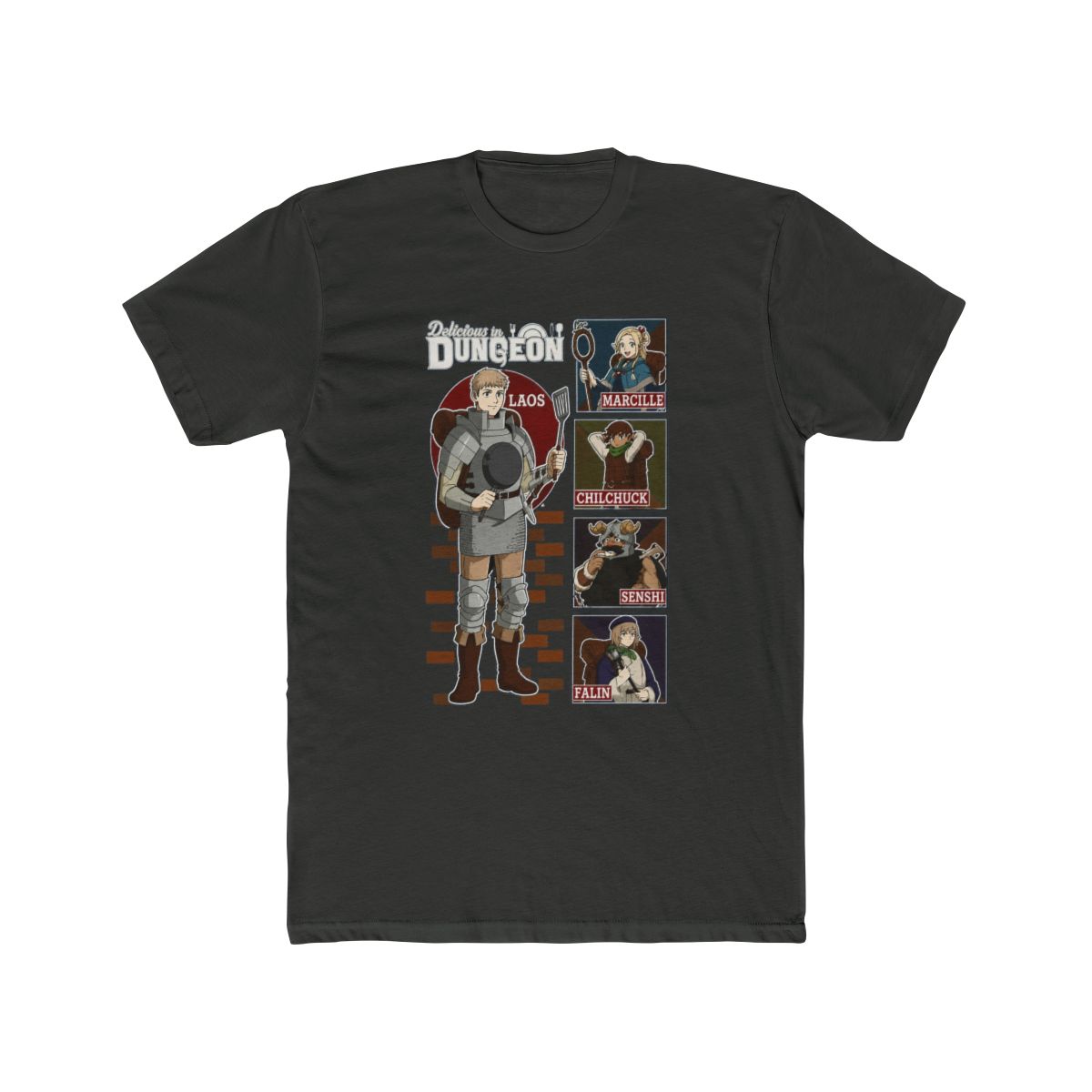 Delicious in Dungeon Character Portraits T Shirt - alternate angle 5, merchandise