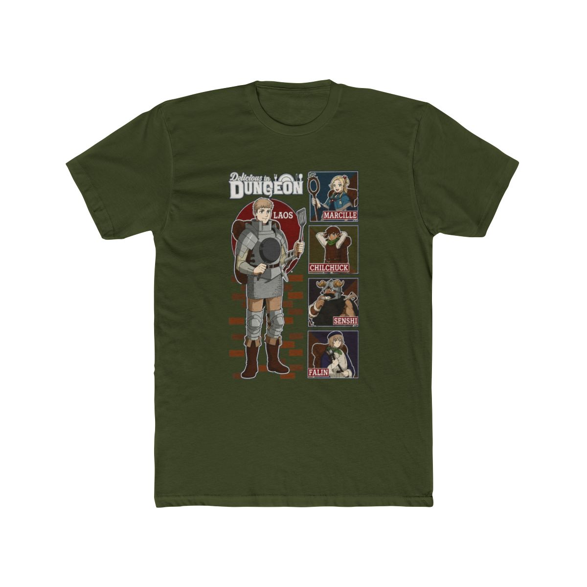 Delicious in Dungeon Character Portraits T Shirt - alternate angle 4, merchandise