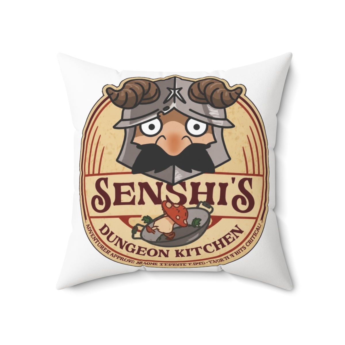 Delicious In Dungeon Senshi Kitchen Throw Pillow - alternate angle 5, merchandise