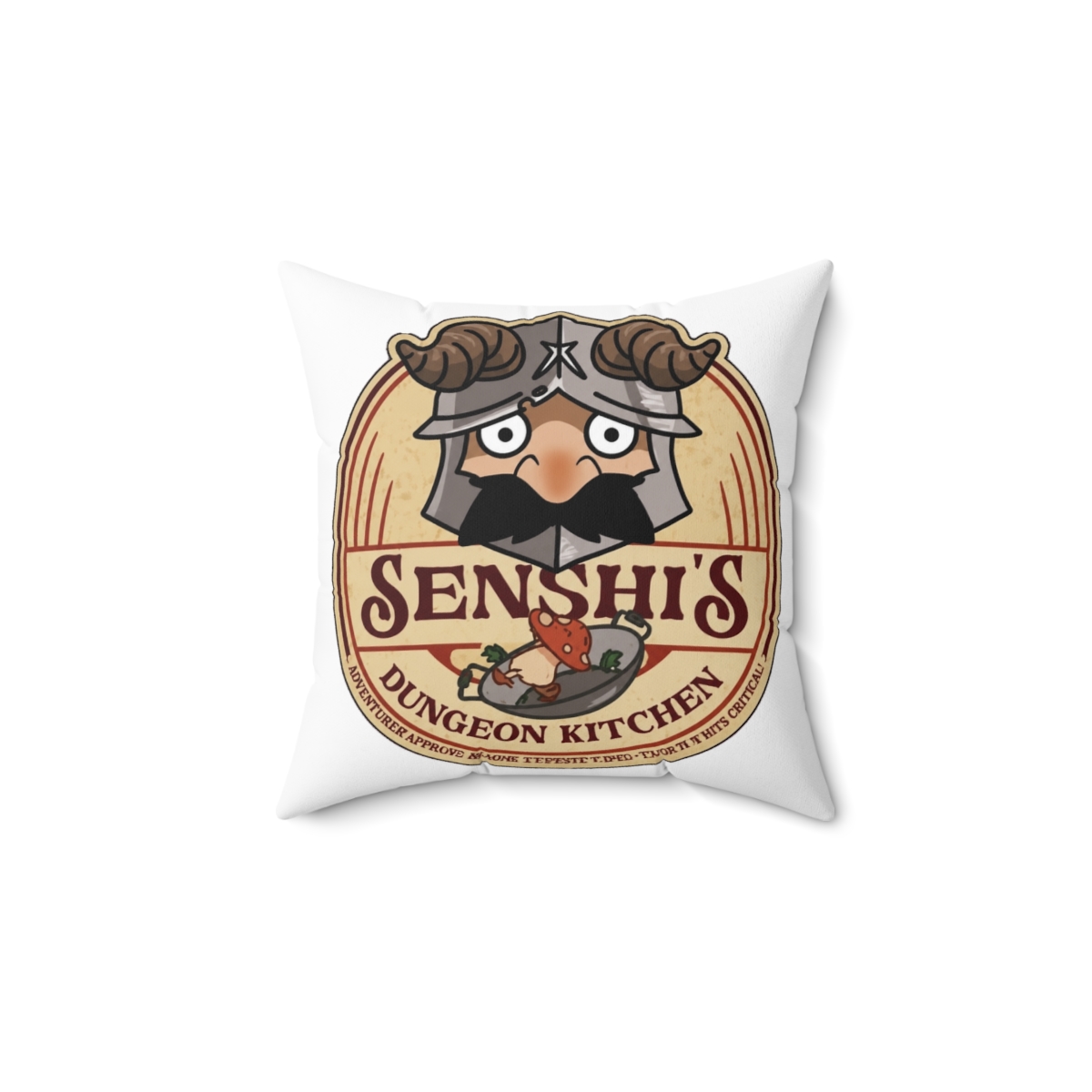 Delicious In Dungeon Senshi Kitchen Throw Pillow - alternate angle 1, merchandise
