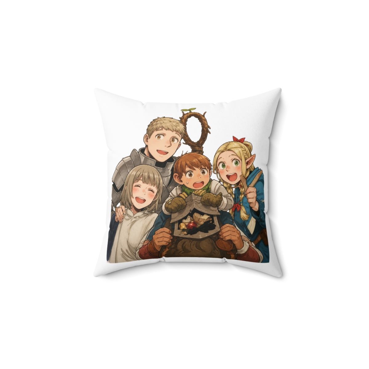 Delicious In Dungeon Characters Cute Throw Pillow - Official Creator merchandise