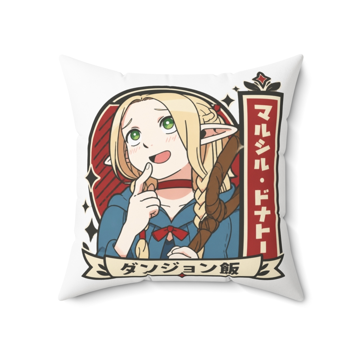 Delicious In Dungeon Marcille Donato The Elf Mage Throw Pillow - alternate angle 5, merchandise