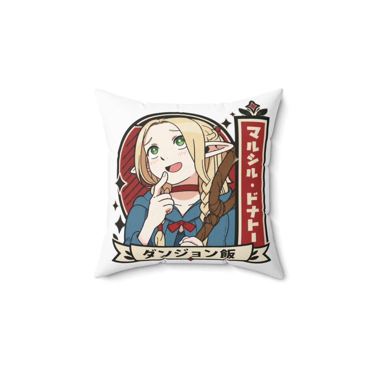 Delicious In Dungeon Marcille Donato The Elf Mage Throw Pillow - alternate angle 1, merchandise