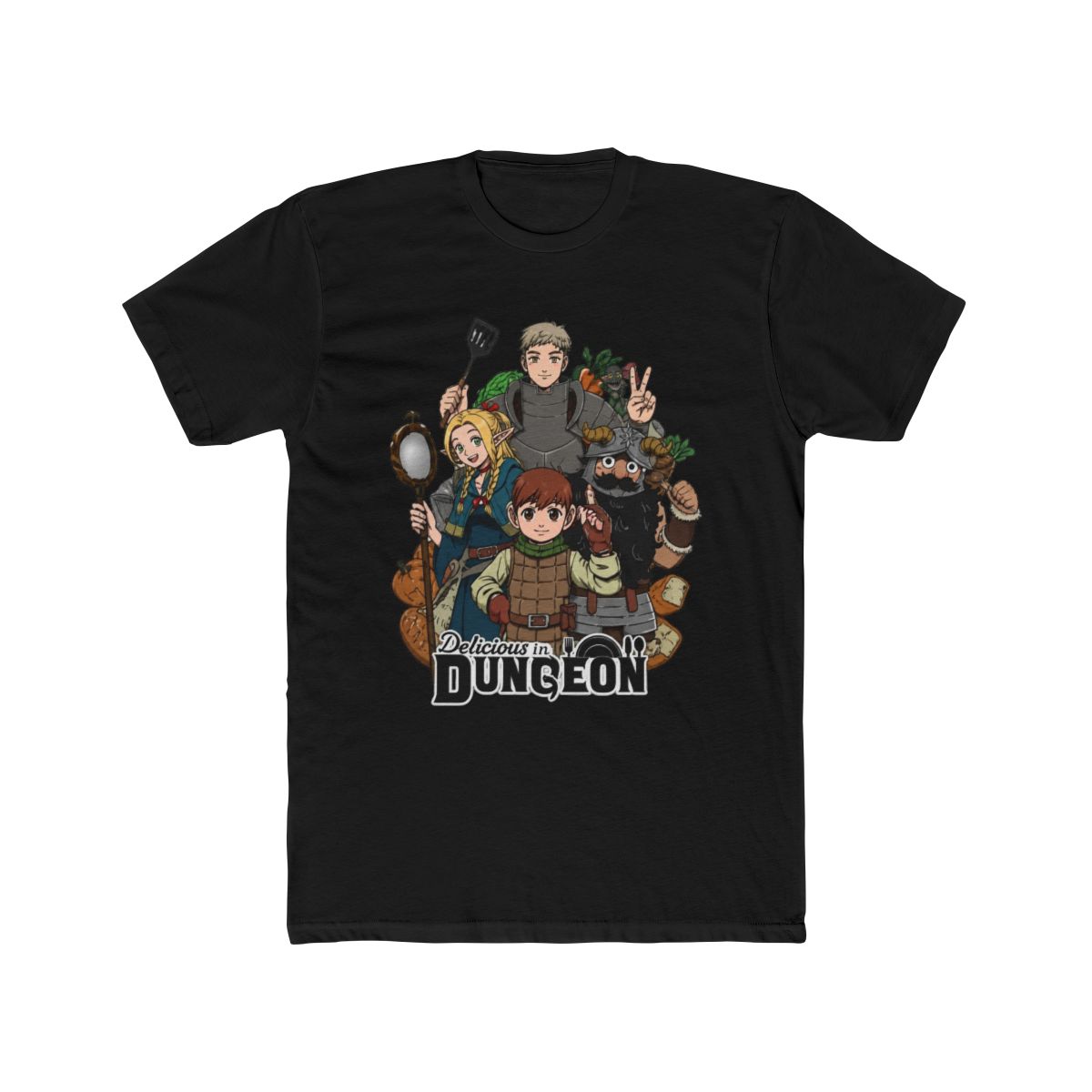 Delicious in Dungeon T Shirt - Dungeon Crest Minimalist Style | Delicious in Dungeon Store - Official Delicious in Dungeon Merchandise Shop - alternate angle 3, merchandise